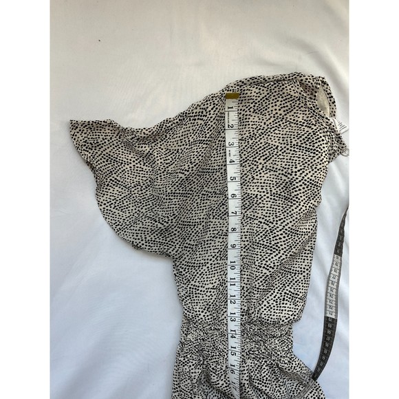 Japna Wide Leg Jumpsuit V Neck Animal Print Sz L Smocked Waist Surplice Boho - Picture 8 of 12